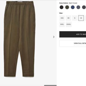 everlane The Dream Pant Dark Forest M Medium